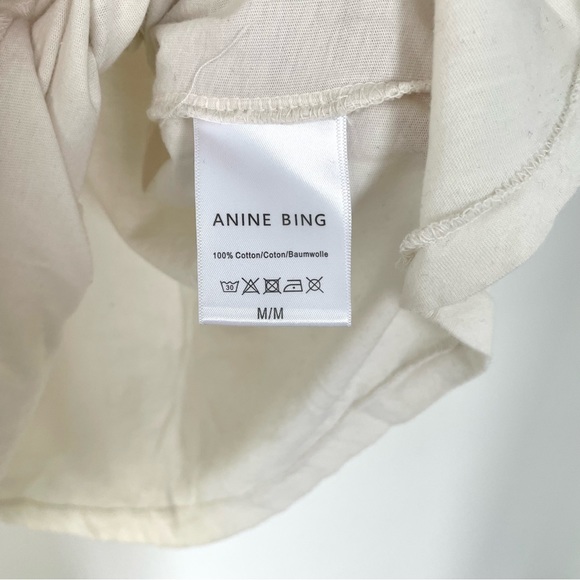 Anine Bing Ringo Tee in Goldie / Off white - Picture 5 of 10